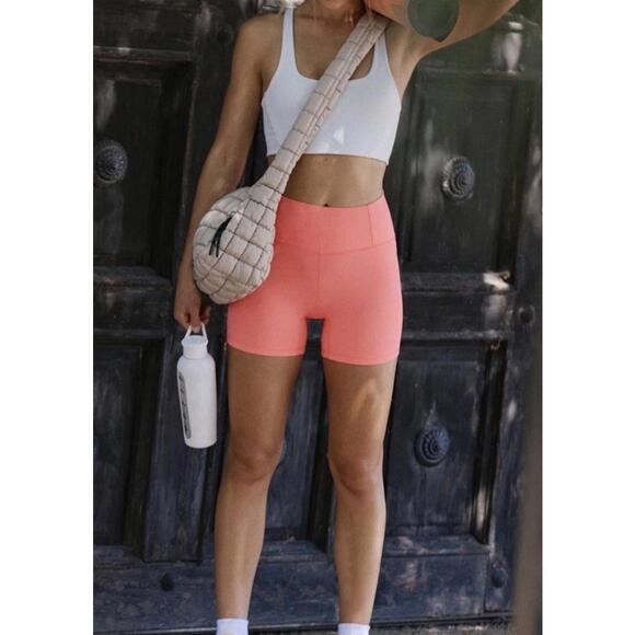 Free People Pants - $48 Free People Never Better 5" Biker Shorts Womens Neon Coral Size Large